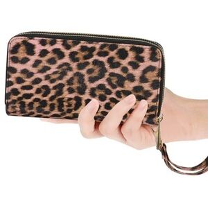Animal Print Zipper Wallet Phone Clutch Case -NWOT